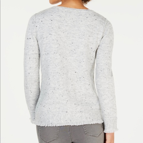 SOLD!!Style&Co Embroidered Fringed Textured Sweate - Picture 2 of 8